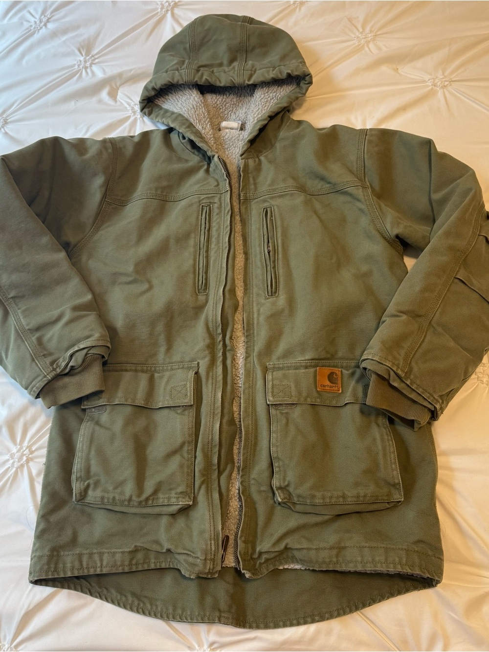 Carhartt jacket with Sherpa lining